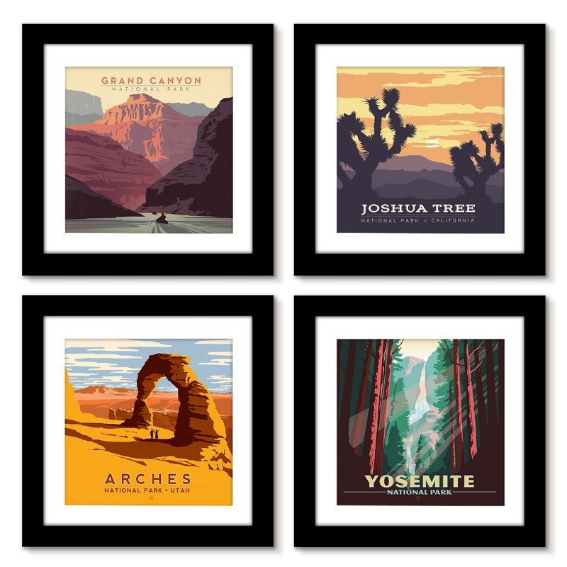 Americanflat Vintage Botanical Western National Parks - 4 Piece Gallery Art Print Set By Anderson Design Group, 1 of 7