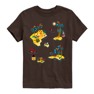 Boys' - Spongebob Squarepants - Spongebob: The Search For Squarepants Pirate Map Short Sleeve Graphic T-Shirt - 1 of 4