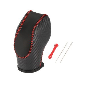 Unique Bargains Car Faux Leather Gear Shift Knob Cover for Ford Focus Carbon Fiber Pattern - 1 of 4