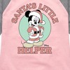 Girls' - Disney - Santas Little Helper Shirt Tail Raglan Graphic T-shirt - 2 of 3