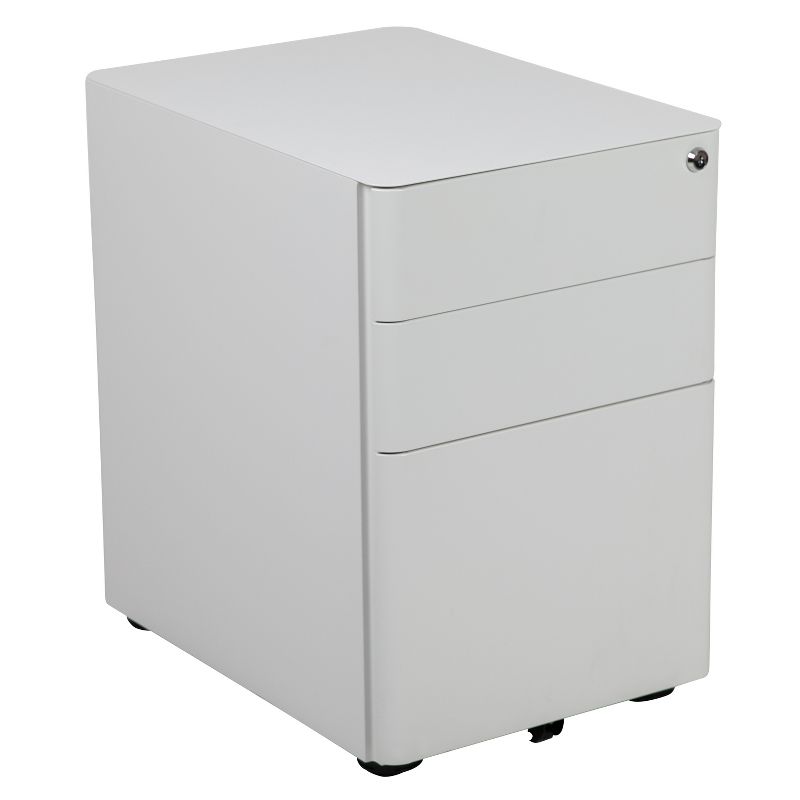 Flash Furniture Modern 3-Drawer Mobile Locking Filing Cabinet with Anti-Tilt Mechanism and Hanging Drawer for Legal & Letter Files, 1 of 14