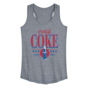 Women's - Coca-Cola - 90s Coke Collegiate Design Graphic Racerback Tank - 1 of 4