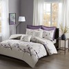 7 Pcs Elegant Lovely Floral Print Cotton Duvet Set, All Season Home Textile fits Lux Bedroom Decor - 3 of 4