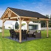 Erommy 13x16 FT Hardtop Gazebo with Waterproof Asphalt Roof and Solid Wood Frame - 3 of 4