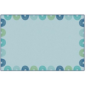 Carpets for Kids KIDSoft Rainbows Border Classroom Rug, Green, Rectangle - 1 of 4