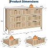 GAOMON Fluted 7 Drawer Dresser for Bedroom, 47.4'' Wide Mid Century Modern Chest of Drawers, Wooden Fluted Dresser Chest - 2 of 4