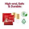 Smarty Had A Party Red Square Plastic Tableware Set - 120 Sets - 4 of 4