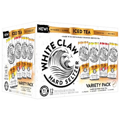 White Claw Hard Seltzer Iced Tea Variety Pack - 12pk/12 fl oz Slim Cans