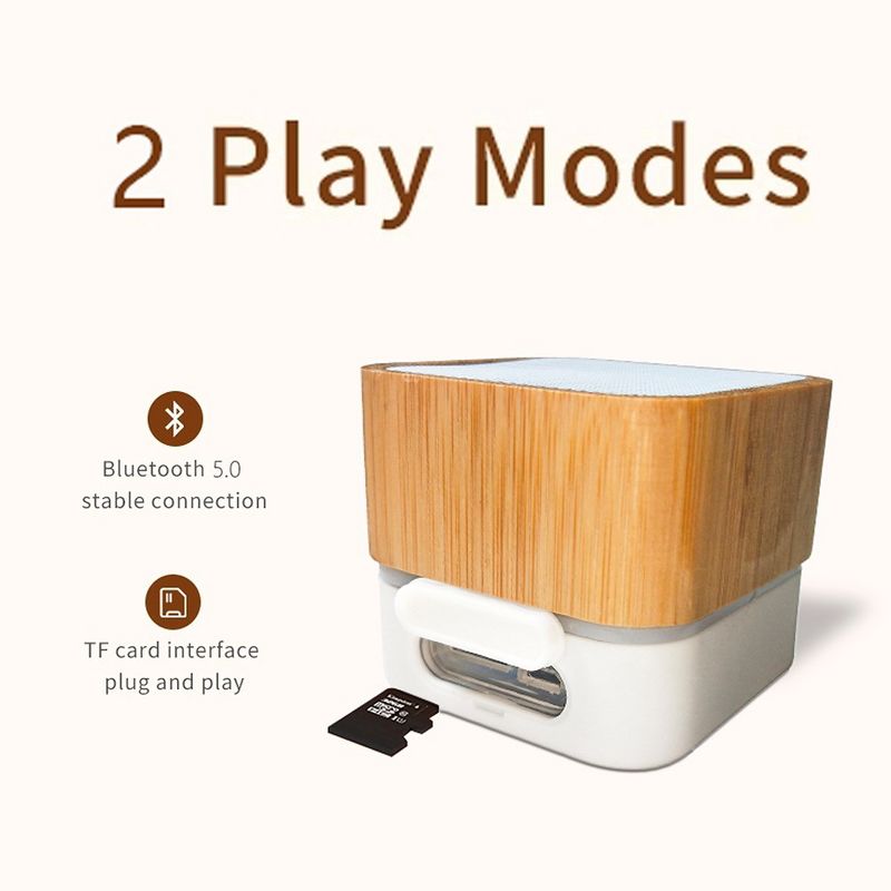 ZTECH Bamboo Mini Portable Bluetooth Speaker, TF Card Supported and Expanded BXS Performance, 4 of 5