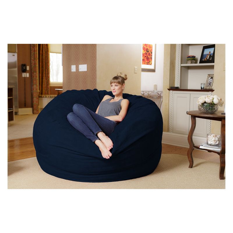 6' Huge Bean Bag Chair with Memory Foam Filling and Washable Cover - Relax Sacks, 6 of 11