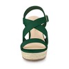 Allegra K Women's Espadrille Ankle Strap Crisscross Strap Wedges Sandals - 2 of 4