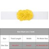 INSPIRE CHIC Women's Large Chiffon Rose Double-Flower Elastic Stretch Wide Corset Waist Belt 1 Pc - 4 of 4