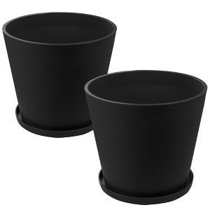 Kozyard Planter Indoor Outdoor Plant Pots with Tray Collecting Water for Tall Plants, Flowers - 1 of 4