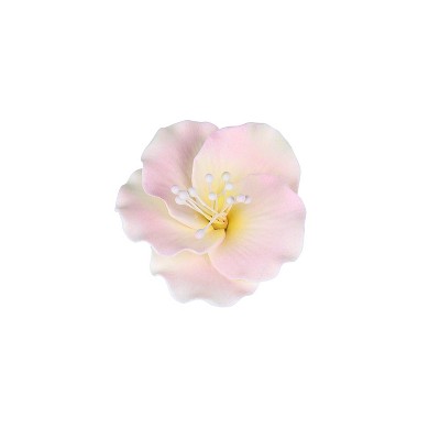 O'Creme White with Pink Azalea Gumpaste Flowers - Set of 6