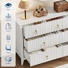 Dresser for Bedroom with 7 Drawers, 53.98" Wide Modern Chest of Drawers, Wooden Dresser TV Stand, Storage Organizer for Closet Living Room, Hallway - 4 of 4