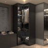 Hitow Black Exquisite Armoire Corner Armoire Glass Cabinet Door Built-In Lights - 2 of 4