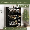 Narrow Hidden Shoe Racks with 3 Flip Drawers and Open Shelves, Shoe Cabinet with Open Storage Space - The Pop Home - image 4 of 4