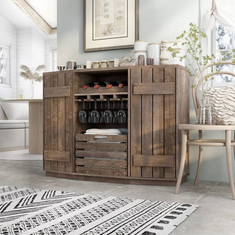 Candy Plank Inspired Dining Buffet with Removable Crate Reclaimed Oak - HOMES: Inside + Out, 3 of 10