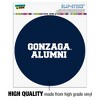 Gonzaga University Alumni Automotive Car Window Locker Circle Bumper Sticker - 3 of 4