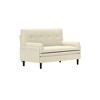 2-Seater Velvet Sleeper Sofa with Recliner, Adjustable Backrest and Foam Cushions for Living Room - 3 of 4