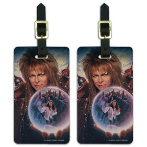 Labyrinth Crystal Ball Goblin King Jareth David Bowie Luggage ID Tags Set of 2 - 1 of 4