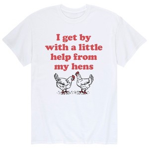 Men's - Instant Message - Get By With A Little Help From My Hens Short Sleeve Graphic T-Shirt - 1 of 4