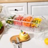 Aoibox Ice Chilled Condiment Organizer with Detachable Ice Box & Hanging Side Bins¨C Perfect for Fruits, Salad ¨C Includes Tongs,Spoons,4 Compartments - 2 of 4