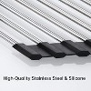 Triangle Roll-Up Dish Drying Rack for Sink Corner Small Foldable Stainless Steel Over The Sink Multipurpose Kitchen Drainer Caddy - 3 of 4