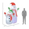 SEVOBAL 8FT Giant Christmas Inflatables Snowman, Huge Blow Up Christmas Decorations for Indoor, Outdoor, Yard, Party, White, 74.8"*43.3"*94.5" - 3 of 4