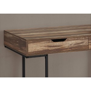 Vynxaria Brown Computer Desk Office Table for Home Office Storage Drawers for Laptop Work Essentials - 1 of 4