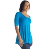 Womens Elbow Sleeve Swing Tunic Top - 24seven Comfort Apparel™ - 2 of 4