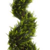 Nearly Natural 5' Cypress Spiral Tree: Indoor Faux Plant with Pot, No Assembly Required - 2 of 3