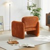 34″ Velvet Fabric Modern Single Sofa Chair with Support Pillow, Ergonomic Design, and Tool-Free Assembly for Apartment, Living Room - 3 of 4