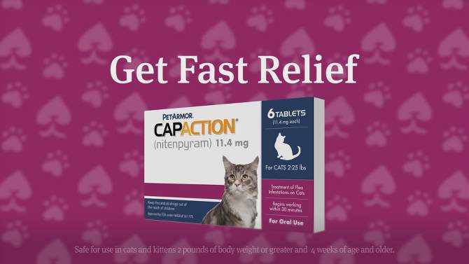 CapAction Flea Treatment for Cats - 2-25lbs, 2 of 12, play video