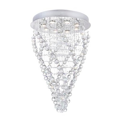 CWI Lighting Twister 8 Light Flush Mount With Chrome Finish