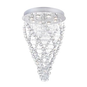 CWI Lighting Twister 8 Light Flush Mount With Chrome Finish - 1 of 4