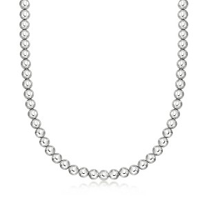 Ross-Simons Italian 8mm Sterling Silver Bead Necklace - 1 of 4