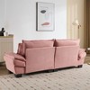 NicBex 84" Corduroy Sleeper Sofa with 23" Deep Seat, Upholstered Loveseat Sofa with 2 Supportive Pillows, Couches for Living Room - 3 of 4