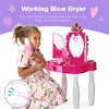 Best Choice Products Kids Vanity Mirror Set Girl Pretend Play Toy w/ Magic Wand Remote, Hairdryer, Stool & Accessories - 4 of 4