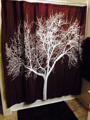 Tree Shower Curtain Chocolate - Splash Home : Target