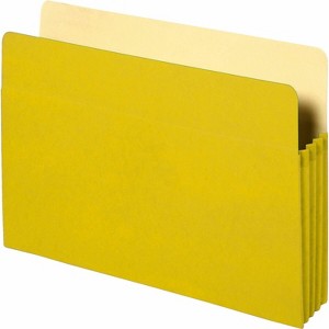 Business Source Accordion Pocket 3-1/2" Exp 11-3/4"x9-1/2" Yellow 26553 - 1 of 1
