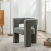 KINWELL 28" Wide Boucle Upholstered Square Armchair - 3 of 4
