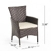 Christopher Knight Home Jocelyn Outdoor Wicker Dining Chairs with Cushion (Set of 2) - 4 of 4