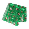 CTM Women's Holiday Santa and Reindeer Lightweight Satin Scarf - image 2 of 2