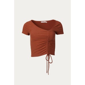 Women's RUCHED CROPPED TOP - LUSH - 1 of 1