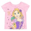 Disney Moana Princess Frozen Rapunzel Jasmine Belle Girls T-Shirt Tulle Skirt and Scrunchie 3 Piece Outfit Set Toddler - 2 of 4