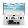 Furinno Modern TV Stand Media Entertainment Center for TV's up To 55" w/2-Door Storage Cabinet,White Oak - 2 of 4