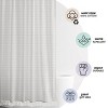 Folkulture Boho Shower Curtain 72" X 72" Water Repellent White Shower Curtain with Tassels, Grey Shower Curtains Recycled Cotton (Tulum Gray) - 2 of 4
