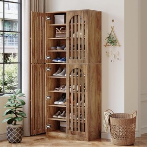 Tribesigns 70.86" Tall Shoe Storage Cabinet with Removable Shelves, 9-Tier 27-36 Pairs Shoe Organizer Rack for Entryway, Hallway, Closet - 1 of 4