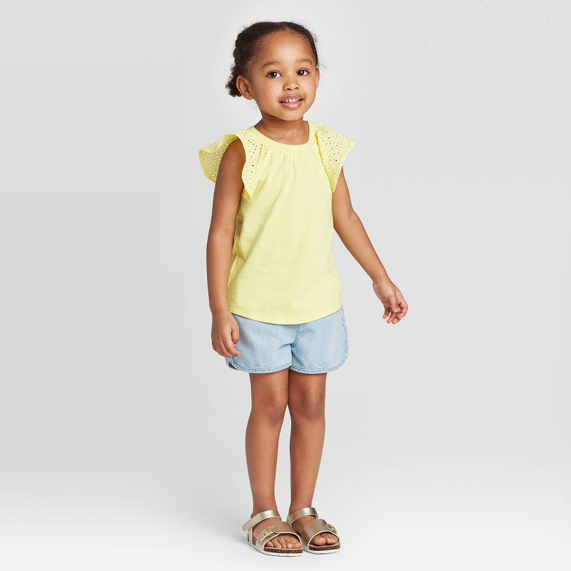 Toddler Girls' Denim Woven Pull-On Shorts - Cat & Jack™, 3 of 8